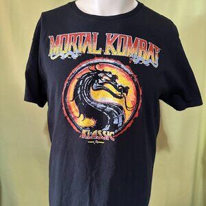 Mortal Kombat Klassic Men's Black T Shirt Size Large Cotton